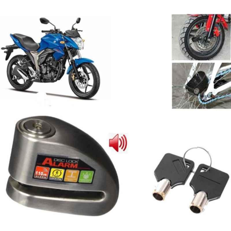 Auto Pearl Steel Black Anti-Theft Alarm Disc Brake Lock for Gixxer, Lock_580