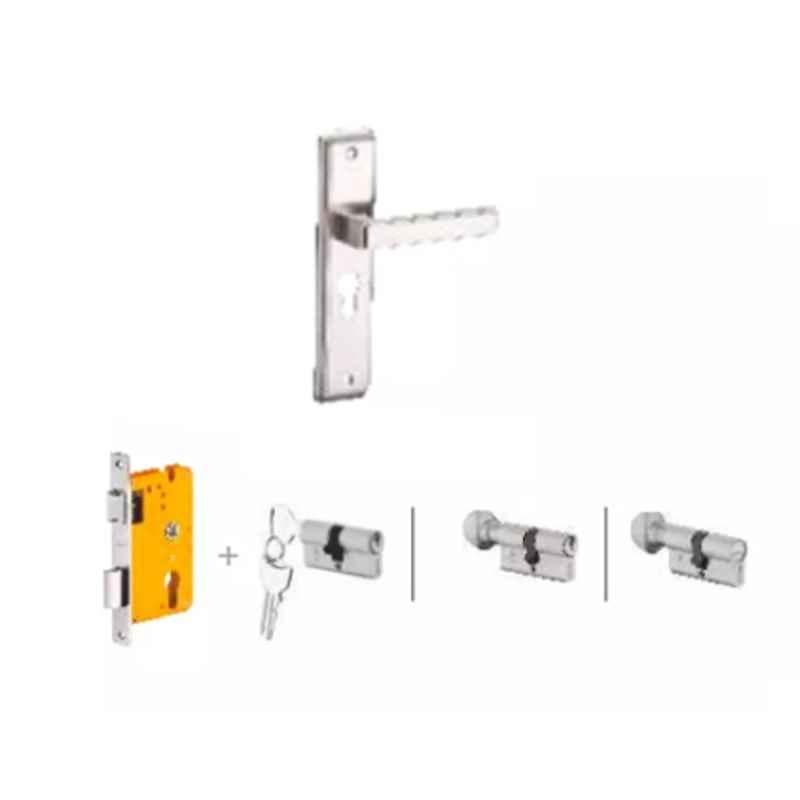 Dorset Kaira HL KAI 8 inch Zinc SC Finish Lock Set with Coin & 60mm Knob Cylinder