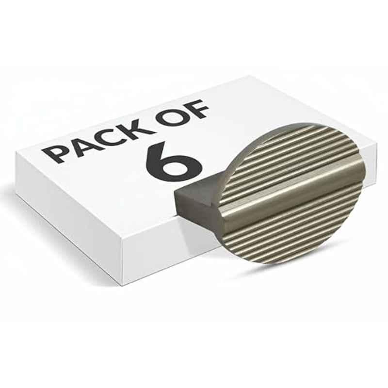 Plantex Knobs for Drawers/Round Drawer Knobs for Cabinets/Pull-Push Knobs for Kitchen/Bedroom Drawer (Pack of 6) Satin
