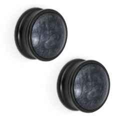 Plantex Knobs for Drawers/Drawer Knobs/Round Knob for Cabinets/Pull-Push Knob for Kitchen/Bedroom/Office Drawer (Pack of 2) Black