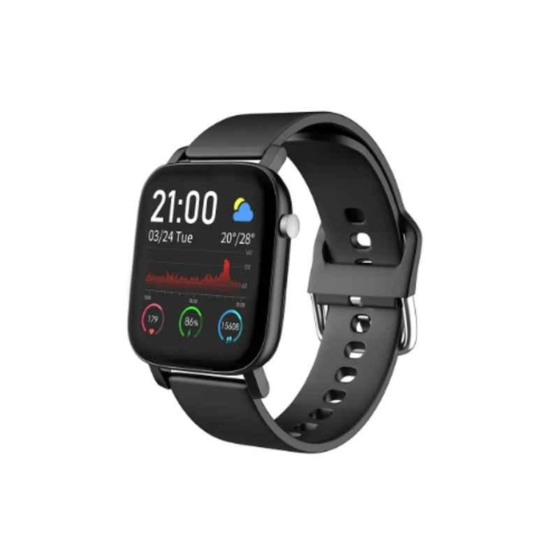 Aqfit W11 Black Fitness Tracker Waterproof Smartwatch