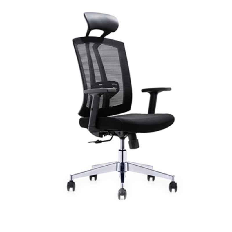 Smart Office Furniture Black High Back Office Executive Chair with Fixed Headrest, SMOF-163ALP