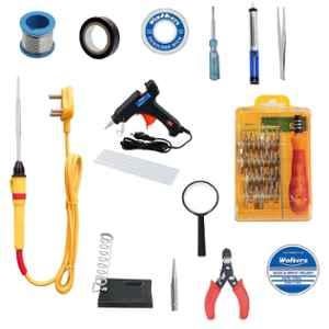 Walkers WKCB102M1 15 Pcs 25W Soldering Iron Kit & Glue Gun Combo, WKCB102