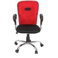 Sunview Elegance Medium Back Red & Black Office Chair