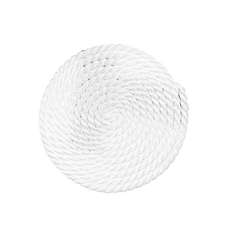 1 inch 10ft Polyester White 3 Strand Twisted Polyester Rope