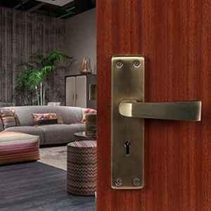 Voltizi 8 inch Stainless Steel Antique Matt Finish Key Plate Mortise Door Lock Handle Set, VZ-8ky-2