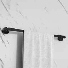 Plantex Stainless Steel 24 inch Single Towel Rod for Bathroom/Towel Holder in Bathroom/Towel Holder/Bathroom Accessories PVD Black Finish Angel