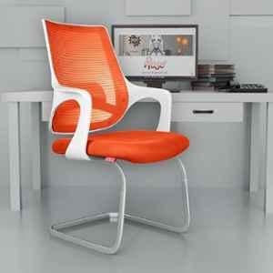 Rose Mono Mesh White & Orange Mid Back Office Chair