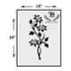 Kayra Decor 16x24 inch PVC Floral Wall Design Stencil, KHS346