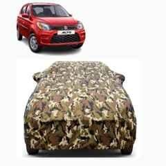 Aarex Auto Polyester Jungle 100% Waterproof Car Body Cover with Mirror Pocket & Full Bottom Elastic for Maruti Suzuki Alto