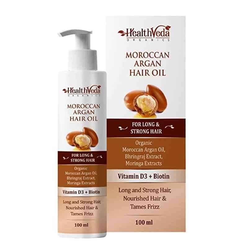 Health Veda Organics 100ml Moroccan Argan Hair Oil