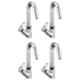 Drizzle Oreo 1/2 inch Brass Chrome Finish Quarter Turn Swan Neck Wash Basin Pillar Cock with Foam Flow & 360 deg Moveable Spout (Pack of 4)