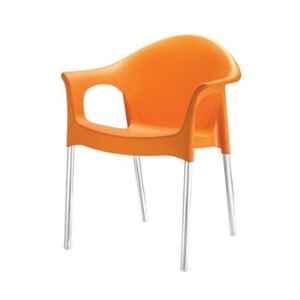 Nilkamal Novella 9 Polyurethane Orange Office Chair, FN1032100-P-OD2056 (Pack of 4)