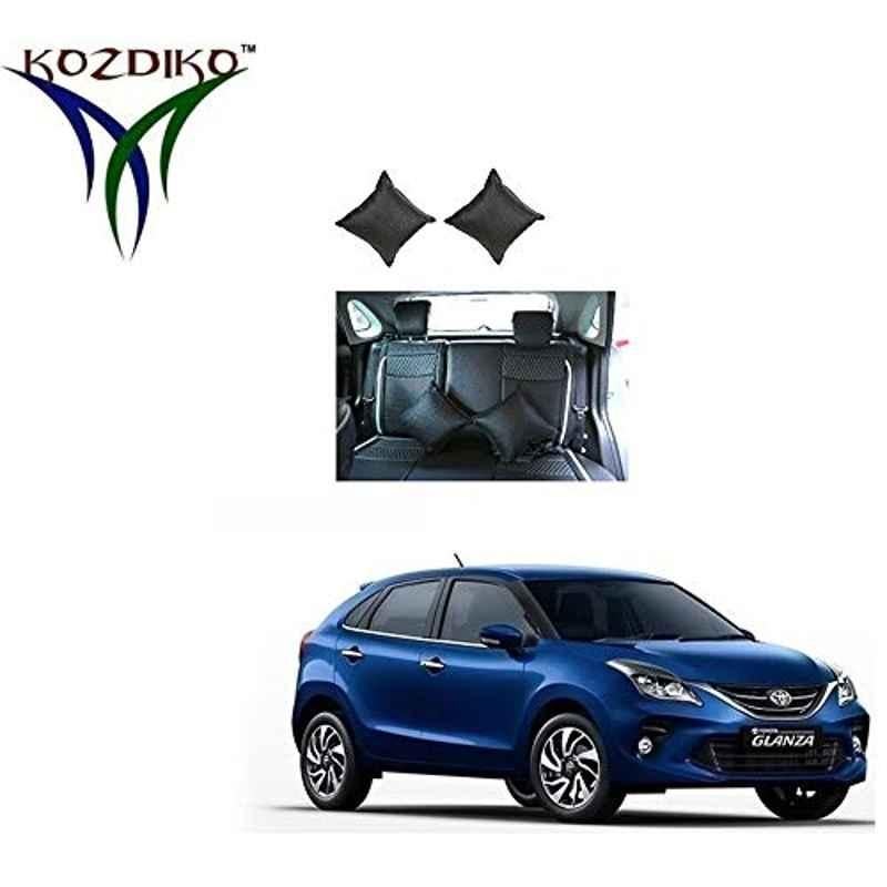 Kozdiko 2 Pcs Black Car Seat Cushion Pillow Set for Toyota Glanza