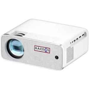 Hardon 6 1920x1080p 6500 lm 4K 3D FHD Android White Portable Projector with 3D Surround Sound, H 6.0-001FK