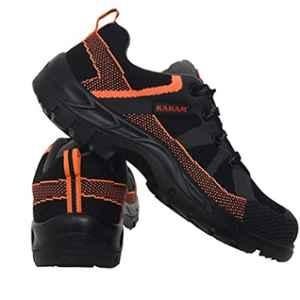 Karam Flytex FS 210 Fly Knit Fiber Toe Cap Orange & Black Sporty Work Safety Shoes, Size: 9
