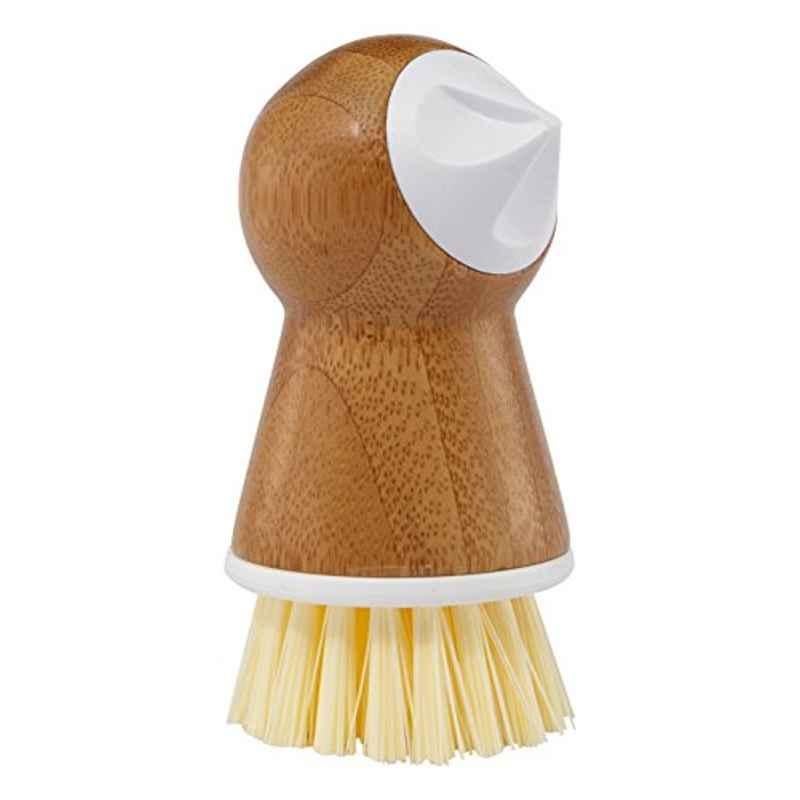 Recycled Plastic White Bamboo Potato Brush