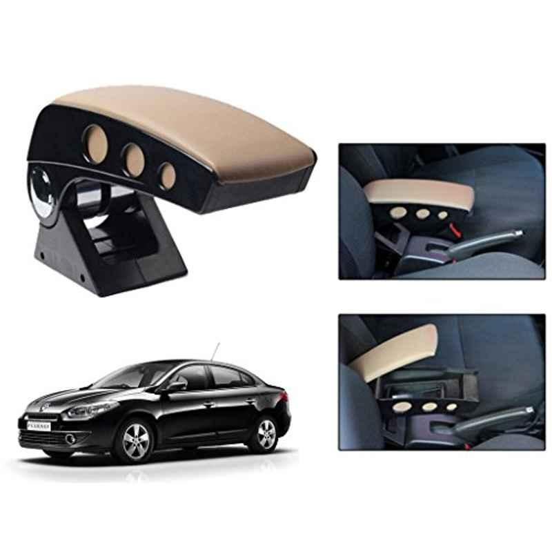 Kozdiko Beige Chrome Finish Car Armrest for Mahindra Scorpio