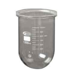 Glassco 1000ml White Printing 3.3 Boro Glass Flask-L with out Side Cut for Dissolution Apparatus, 266.204.07 (Pack of 6)