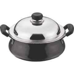 Vinod Black Pearl Plus 6.5 Litre Induction Friendly Handi with Lid, IHAHWLL (Pack of 3)