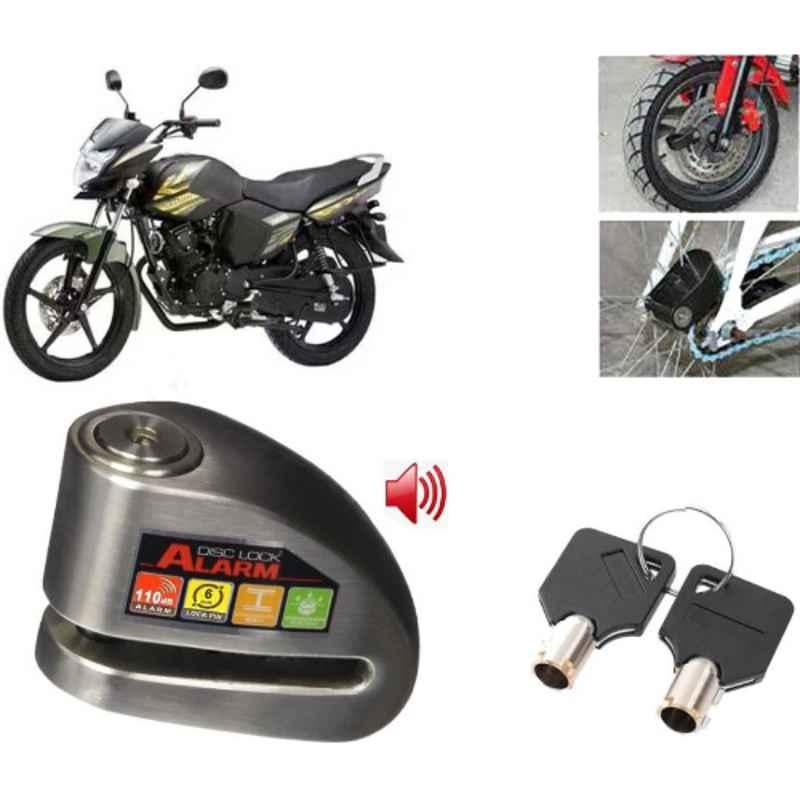 Auto Pearl Steel Black Anti-Theft Alarm Disc Brake Lock for Saluto BS6, Lock_832
