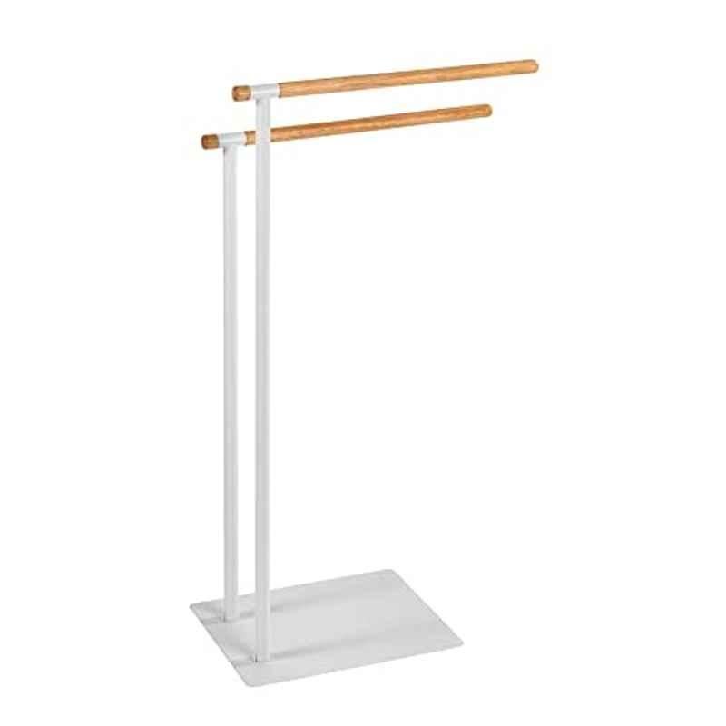 Wenko Macao 43x24x79cm Alloy Steel White & Brown Clothes Stand, 22510100