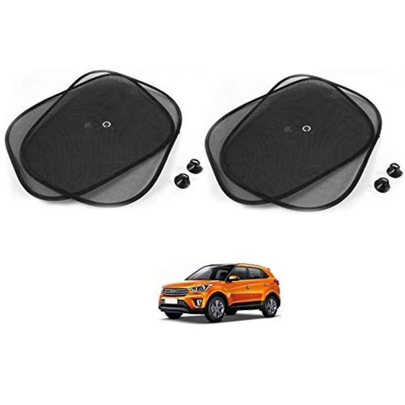 Kozdiko 4 Pcs Black Chipokoo Car Window Sunshade Curtain Set for Hyundai Creta, koz_229