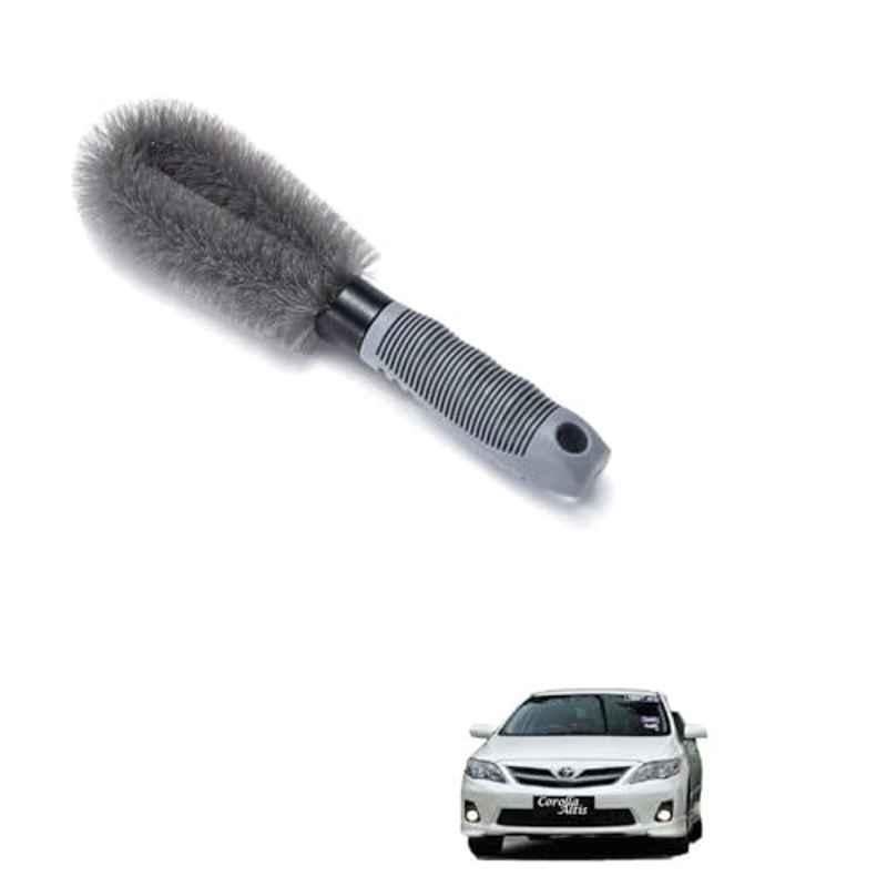 Kozdiko Plastic Grey Oval Car Alloy Wheel Rim Cleaning Brush for Toyota Corolla Old Altis