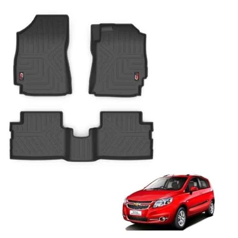 Kozdiko Thermoplastic Polyolefins 3D Life Long Car Floor Mat Set for Chevrolet Sail Hatchback