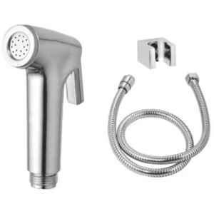Fastgear ABS Plastic & Steel Chrome Plated Health Faucet Set with 1m Pipe & Hook