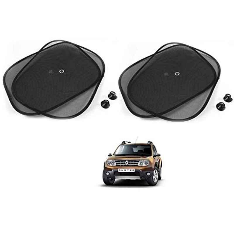 Kozdiko 4 Pcs Black Chipokoo Car Window Sunshade Curtain Set for Renault Duster, koz_82798