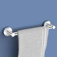 Plantex Stainless Steel Single Towel Rod for Bathroom/12 inch Towel Bar/Towel Holder/Towel Rod for Wash Basin/Bathroom Accessories Chrome