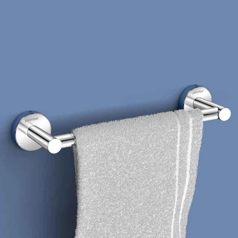 Plantex Stainless Steel Single Towel Rod for Bathroom/12 inch Towel Bar/Towel Holder/Towel Rod for Wash Basin/Bathroom Accessories Chrome