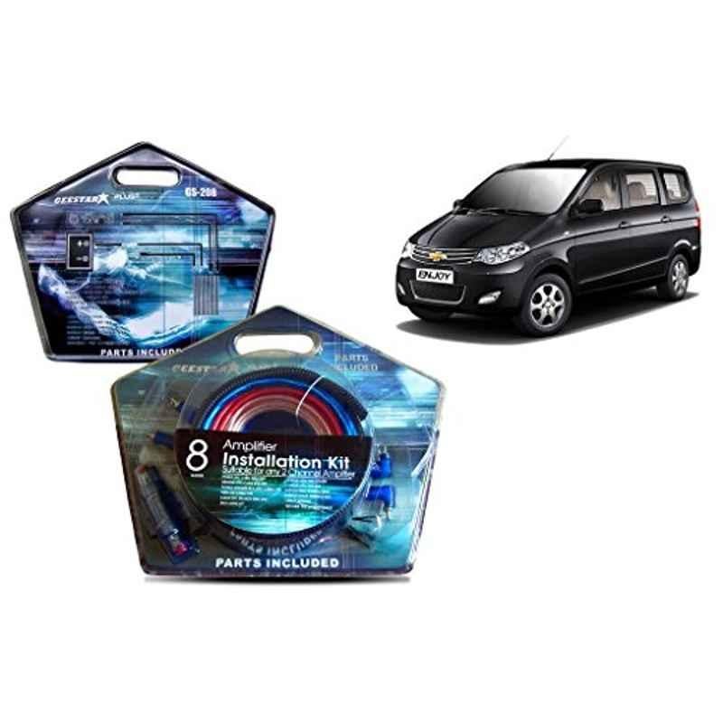 Auto Pearl Geestar Plus 8 Guage 2 Channel Amplifier Full Installation Kit for Chevrolet Enjoy, GS-208