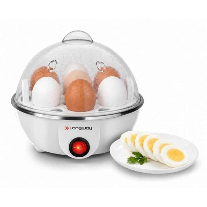 Longway Eggo 350W ABS Plastic White Egg Cooker for 7 Eggs