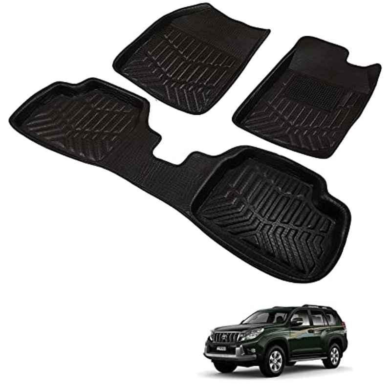 Kozdiko 3D Black Car Foot Mat Set for Toyota Land Cruiser Prado, dshbdhb88