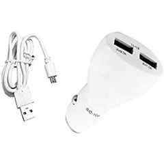 AOW LED Car USB Charger Dual Car Mobile Charge 3.0A with Cable for Tata Manza