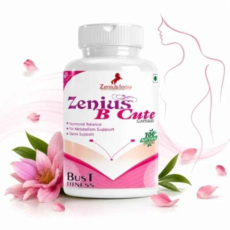 Zenius India 60 Pcs B Cute Capsule with Ashwagandha, Shatavari & Safed Musli for Helps in Breast Reduction & Helps Balance Hormones