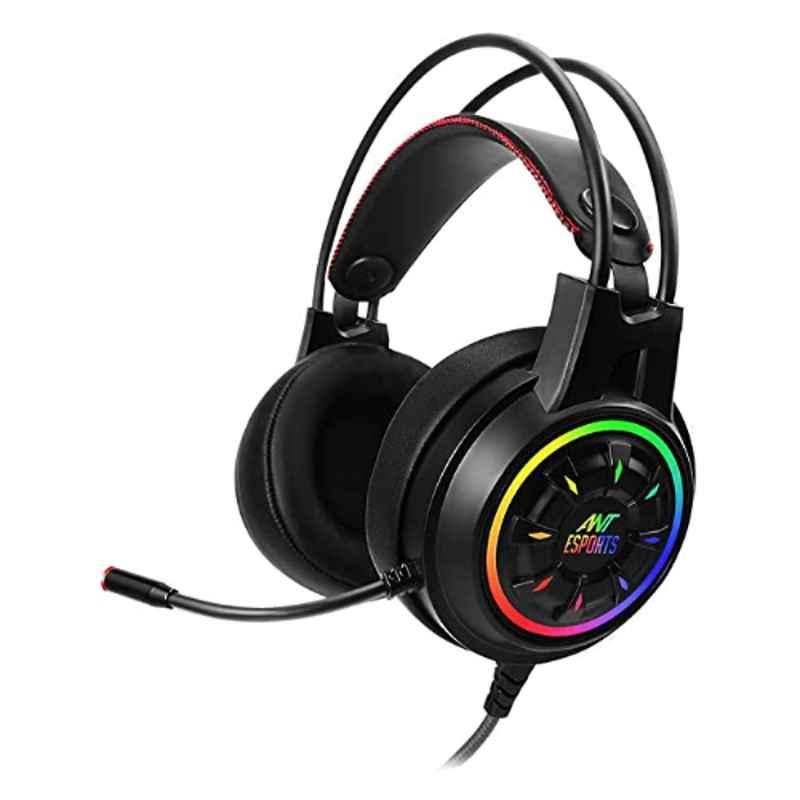 Ant Esports H707 HD RGB Wired Over Ear Headphones with Mic