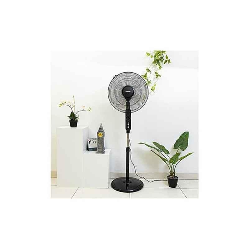 Geepas 60W 16 inch Multicolour 3 Speed Pedestal Stand Fan, GF9488