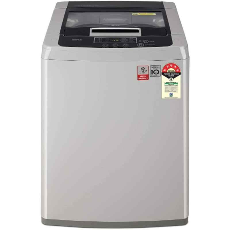 LG 7.5kg 5 Star Silver Smart Inverter Fully Automatic Top Loading Washing Machine, T75SKSF1Z