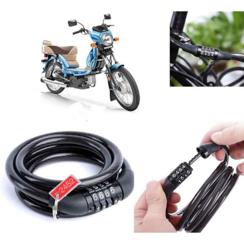 Auto Pearl PVC & Plastic Black Combination Cable Lock for XL 100 Comfort BS6