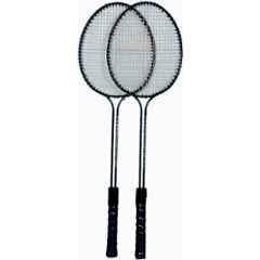STYRKR 2 Pcs Alloy Steel Black Double-Shaft Badminton Racquet Branded Badminton Kit