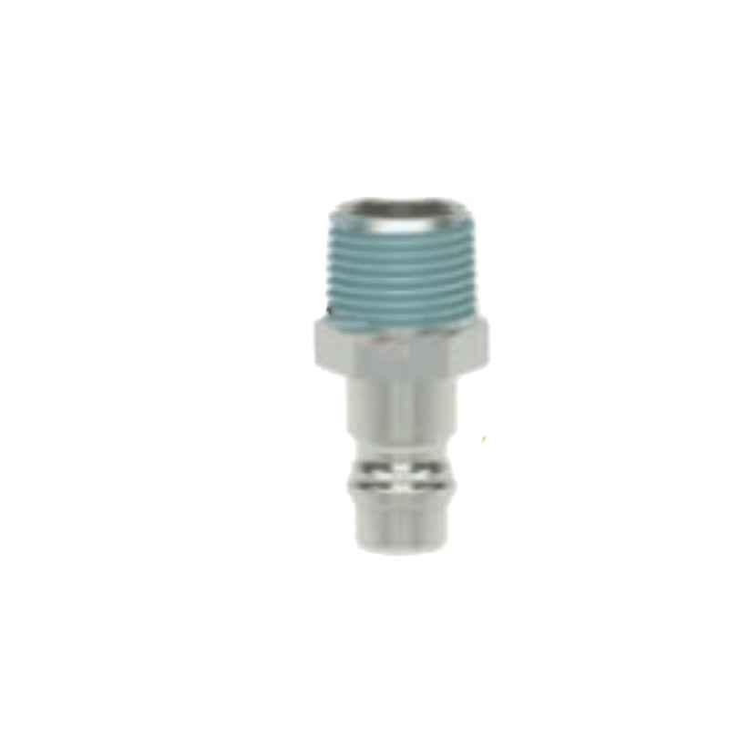 Ludecke ESI1A38NA R3/8 Single Shut Off Plug with Tapered Male Thread Breathing Air Coupling