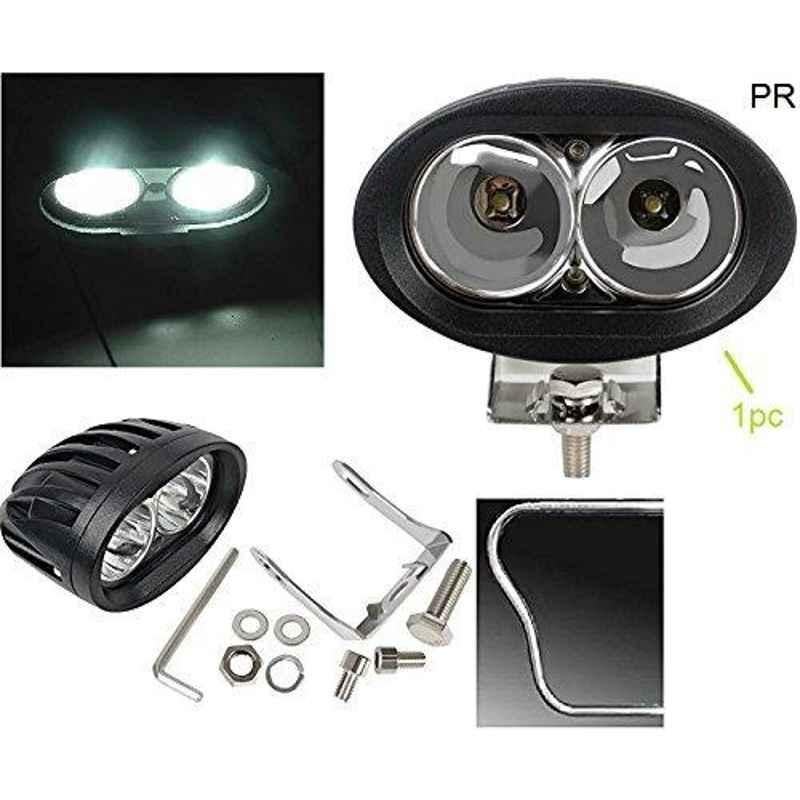 AOW (20W) Oval Projector Fog Light Auxiliary Spot LED Light Off-Road Driving Lights LED Fog Lights for Bullet Thunder Bird 350 (Single)