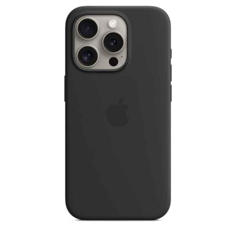 Apple iPhone 15 Pro Silicone Black Back Case with MagSafe, MT1A3ZM/A