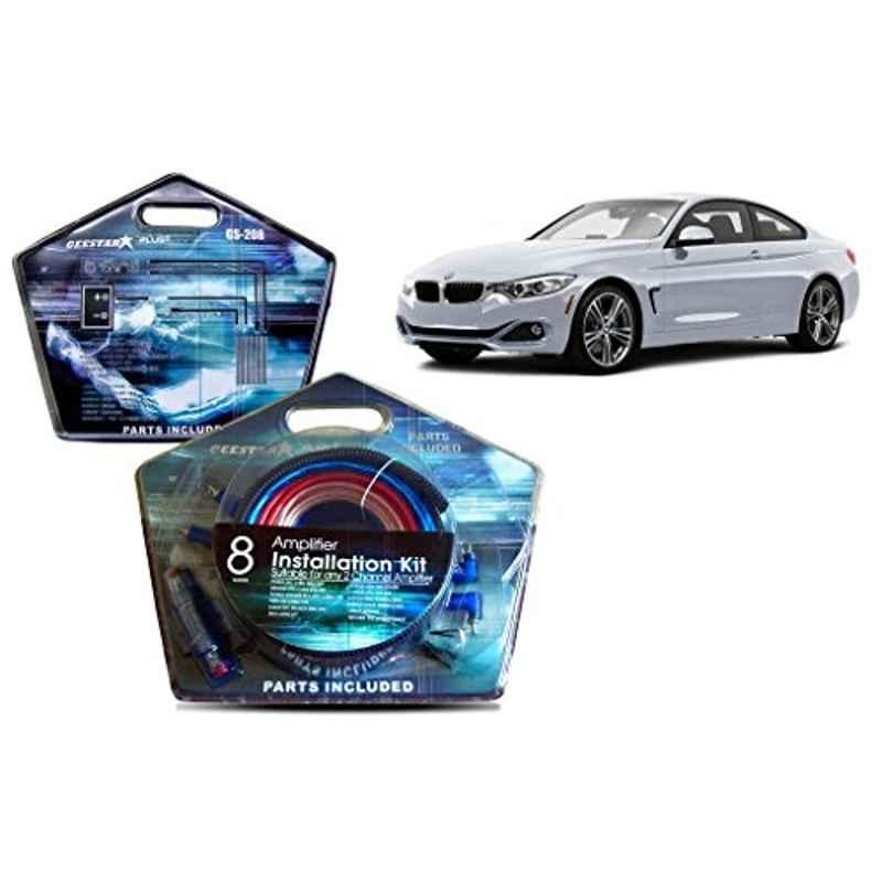 Auto Pearl Geestar Plus 8 Guage 2 Channel Amplifier Full Installation Kit for BMW 4 Series, GS-208