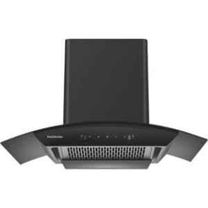 Padmini Essentia Aura 90 1450 CMH 90cm Black Wall Mounting Curve Chimney