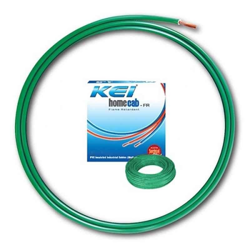 KEI 4 Sqmm Single Core Homecab FR Green Copper Unsheathed Flexible Cable, Length: 90 m