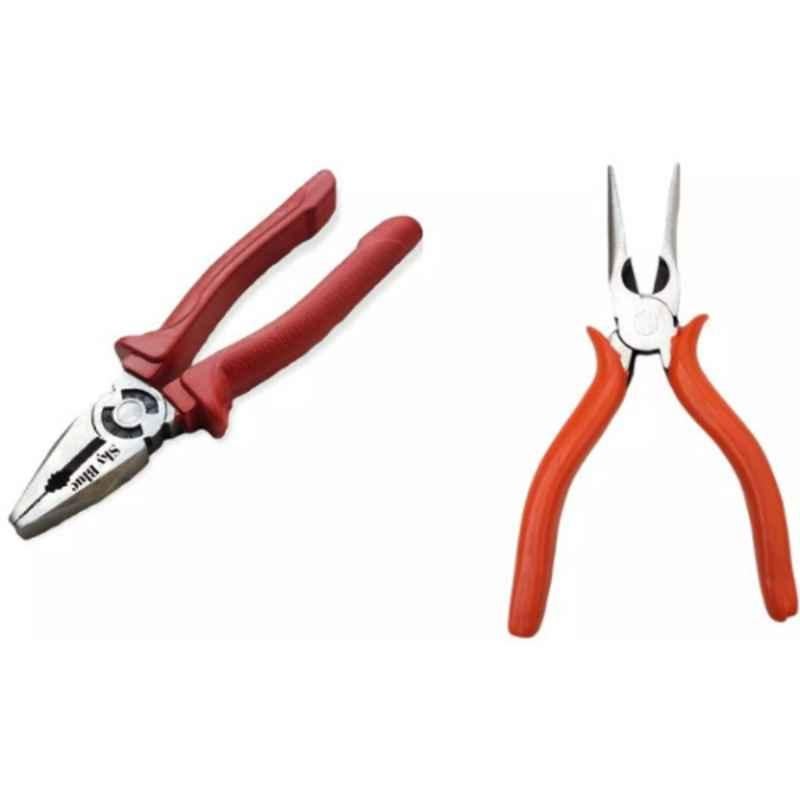 Sky Blue 2 Pcs 7.8 inch Lineman Plier Combo, SBE_PLIER_COMBO_MOD_00394